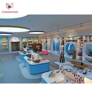 Modern attractive interior design retail postcard gift card store interior store display stand